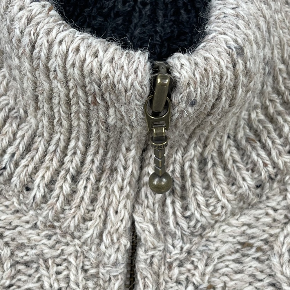 Carraig Donn Ireland Mens XXL Cable Knit 100% Wool 1/4 Zip Fisherman Sweater NWT - Picture 10 of 14